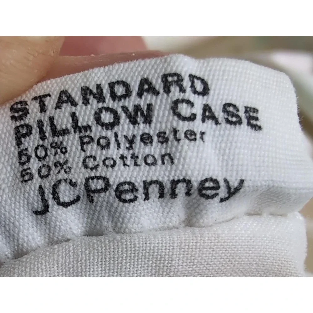 Vintage JCPenney Fashion Manor Sheet Set Full Floral White 70s Percale MCM USA